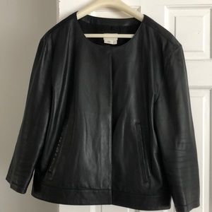 DKNY black leather jacket